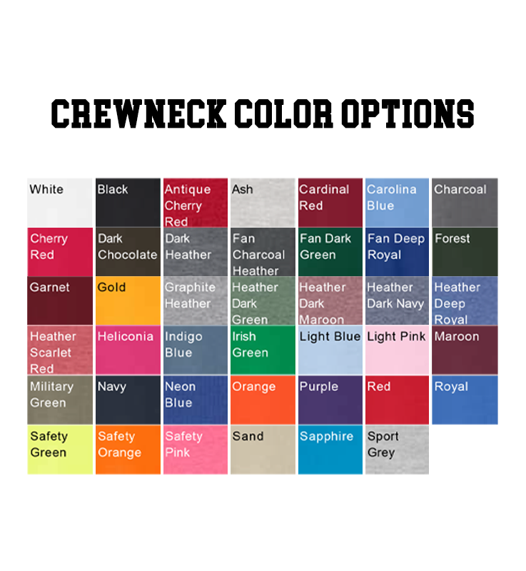Custom Tackle Twill Applique Crewneck Sweatshirt