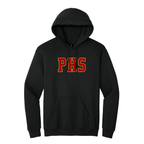 Custom tackle twill applique hoodie. Your letters will be sewn onto the chest of a 8 ounce Gildan hooded sweatshirt.
