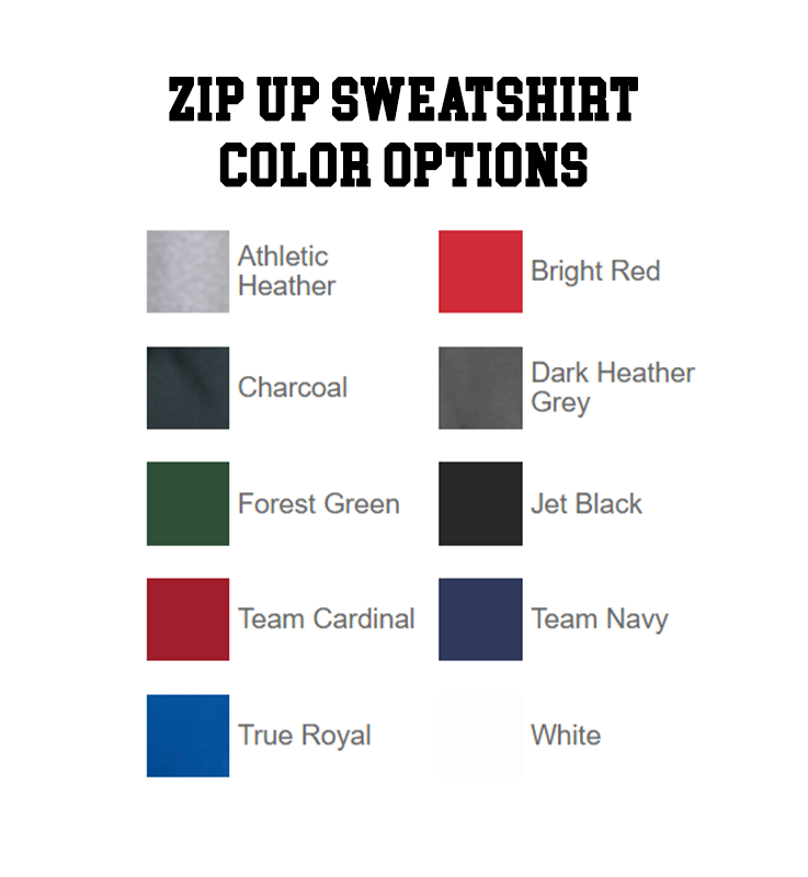 Custom Tackle Twill Zip Up Sweatshirt