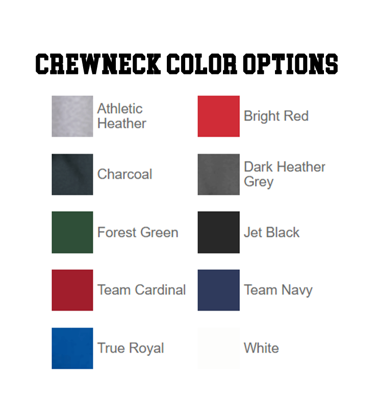 Custom Tackle Twill Athletic Swoosh Crewneck Sweatshirt