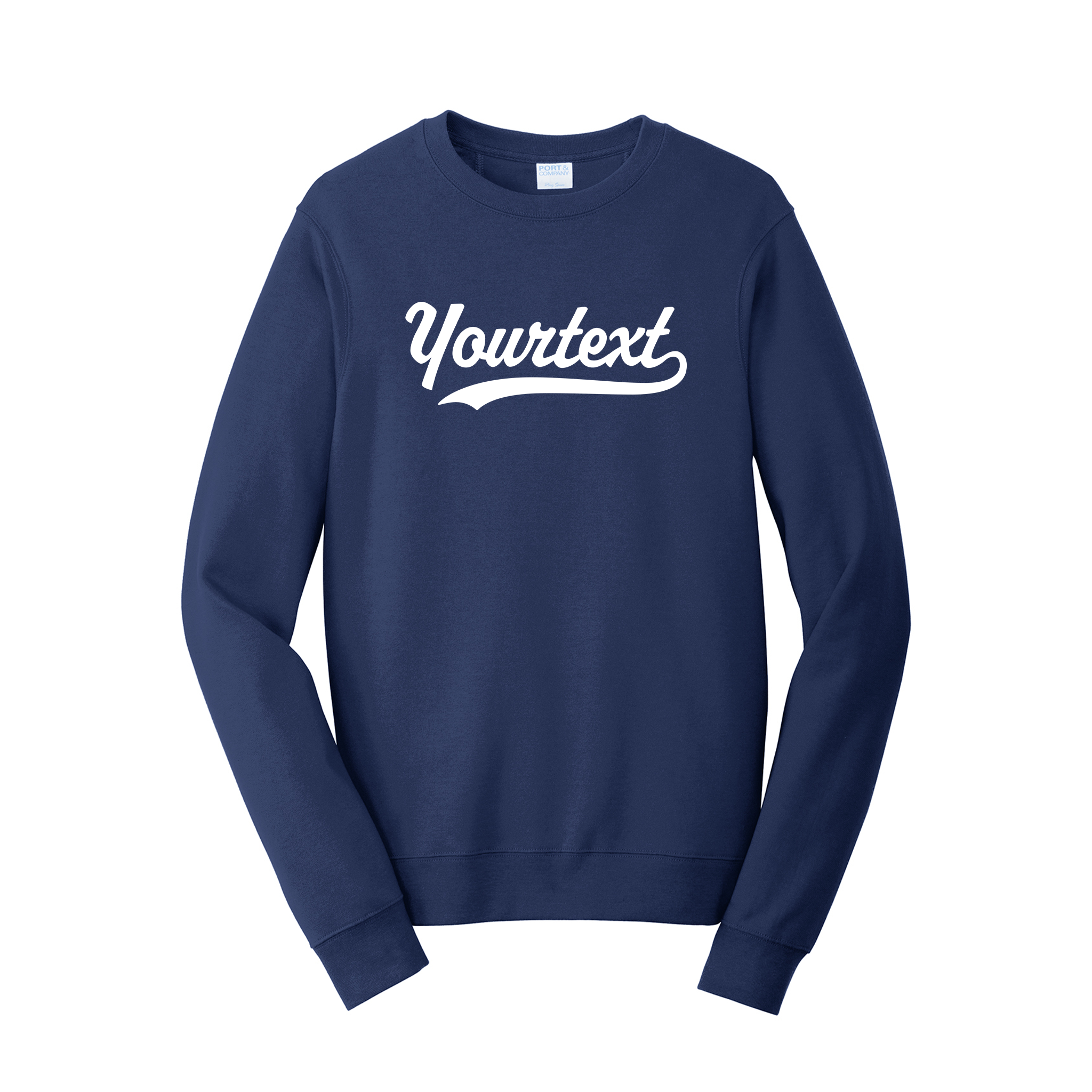 Custom Tackle Twill Athletic Swoosh Crewneck Sweatshirt
