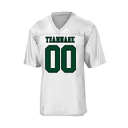 Custom tackle twill applique football jersey. Customize this true athletic looking jersey, featuring a breathable body, made of 3.6 ounce, 100% polyester.&nbsp; Add your name, and number on the front of the jersey. Name and number will be sewn onto the jersey using high quality tackle twill.